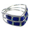 Lapis And Opal Inlay Sterling Silver Ring Size 5-1/4 AX53999